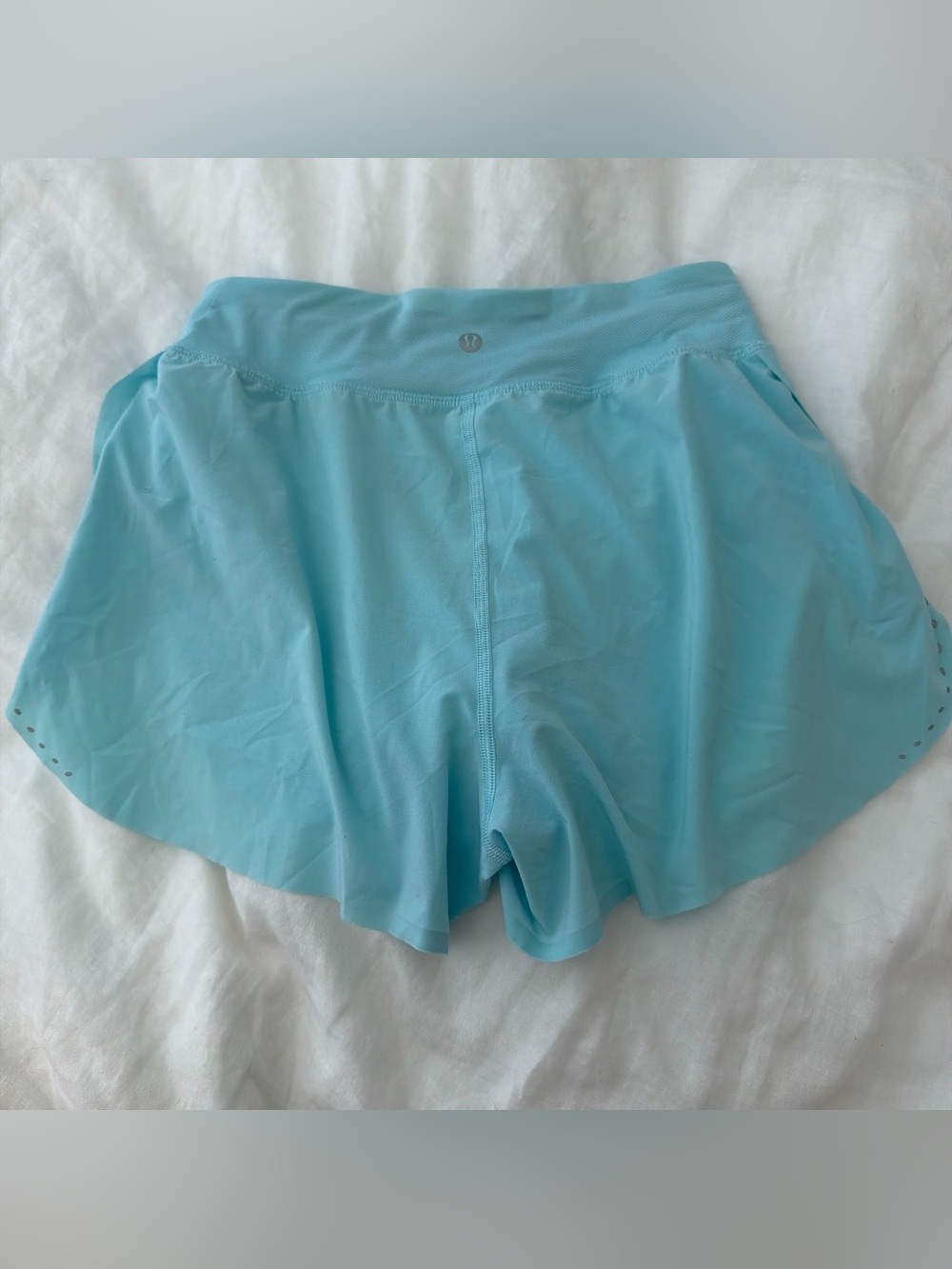 Lululemon Light Blue Fast and Free Shorts